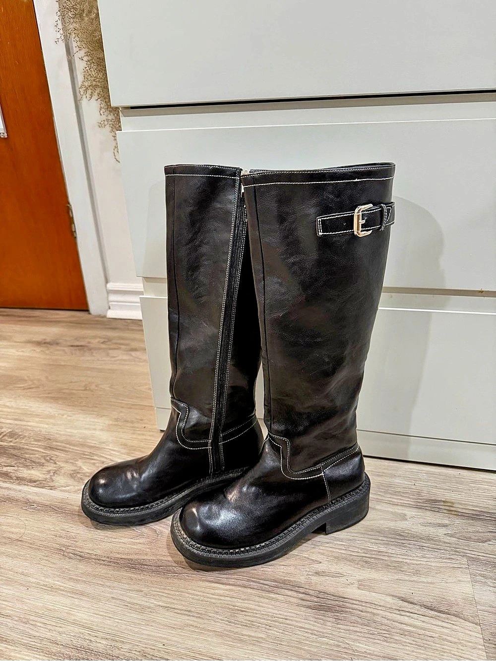 Black Knee-High Boots